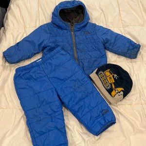 Snow jacket and pants 12-18 months + hat